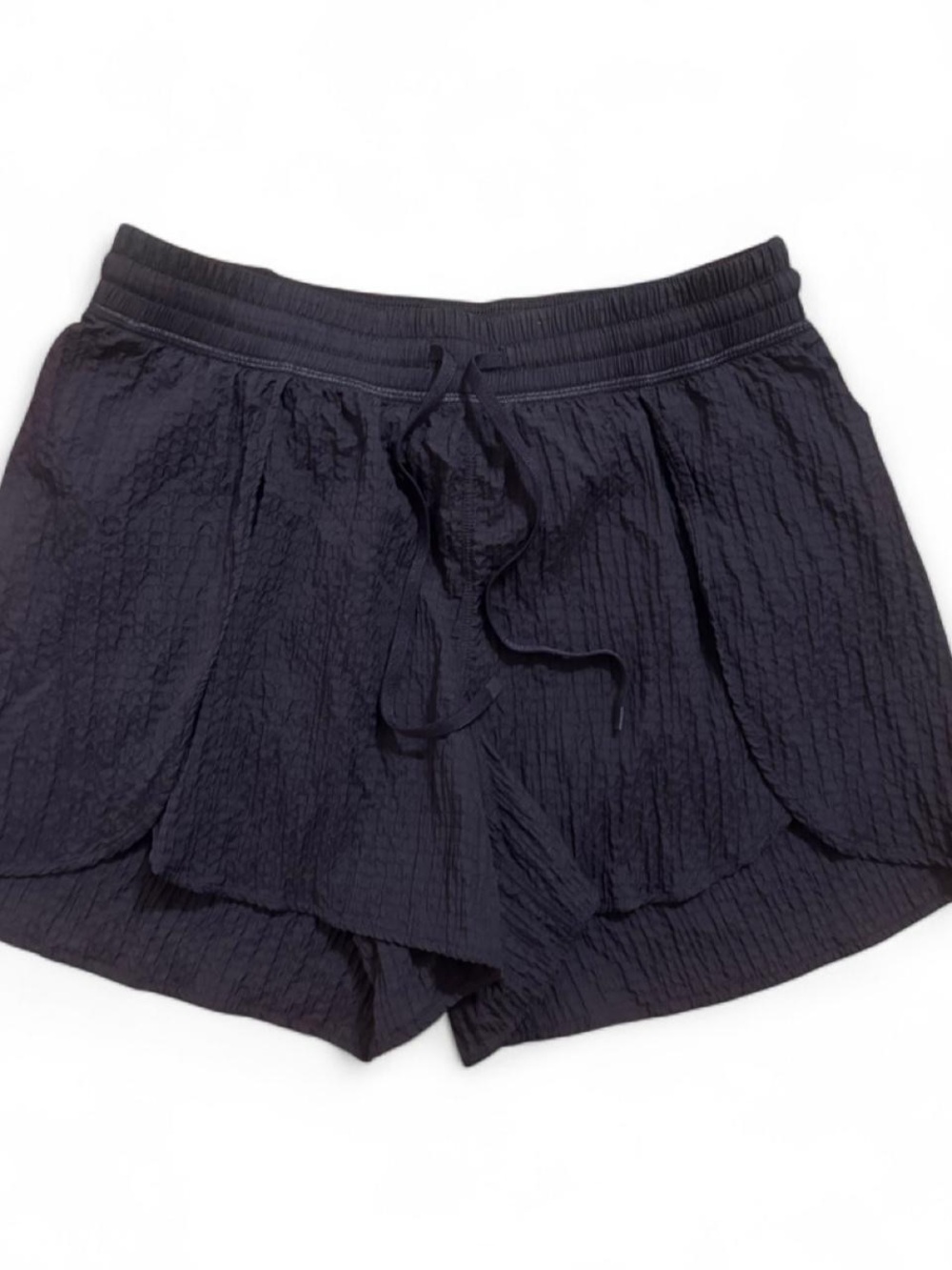 lululemon athletica Black Textured Layered Athletic Shorts